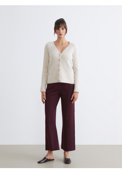 Beli Lastikli Kadın Triko Pantolon