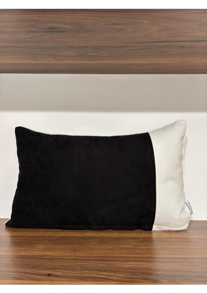 Siyah Kadife Dikdörtgen-Silinidir Kırlent Kombini modelleri