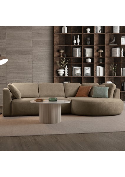 Venezia Köşe Koltuk Sütlü Kahve Sağ Köşe fiyatları