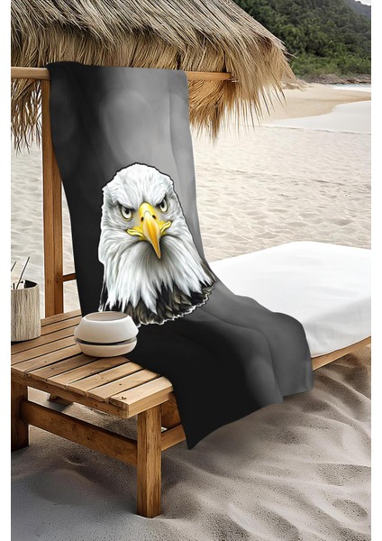 Dijital Baskı Plaj Deniz Havlusu Genç Sportif Kartal Desen Peştamal HVL0237 modelleri