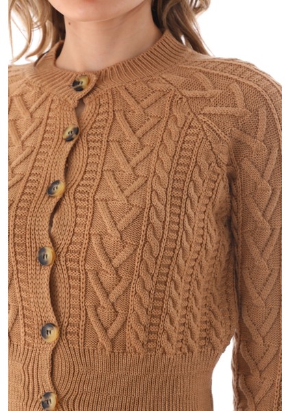 Kadın Triko Crop Hırka