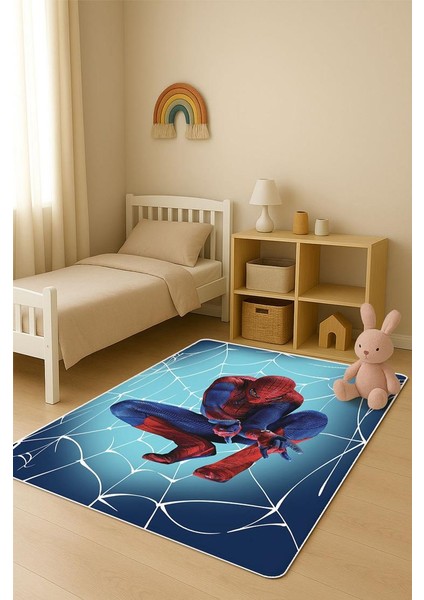 Parlak Kadife Kumaş Dijital Baskı Dot Kaymaz Tabanlı Çocuk ve Genç Odası Halısı H1012