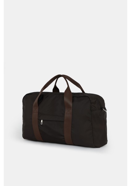 Acı Kahve Spor Kadın & Erkek Spor Çantası, Paraşüt Kumaş Önü Cepli Unisex Spor Fitness Gym Çantası