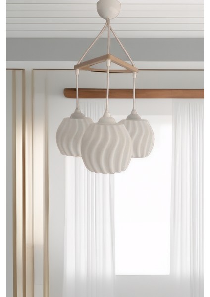 Modern Sarkıt Üçlü Bohem Avize ( 23X27 cm ) Bubble Serisi Salon Mutfak Oturma Odası Cafe Bar fiyatları