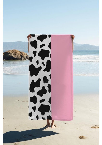 Dijital Baskı Plaj Deniz Havlusu Leopar Desenli Peştamal HVL0190