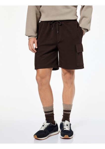 Beli Bağcıklı Rahat Kalıp Kargo Cepli Spor Şort modelleri