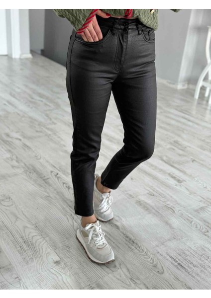 Koyu Haki Mumlu Kadın Pantolon