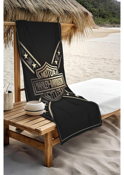 Dijital Baskı Plaj Deniz Havlusu Motor Desenli Peştamal HVL0079 modelleri