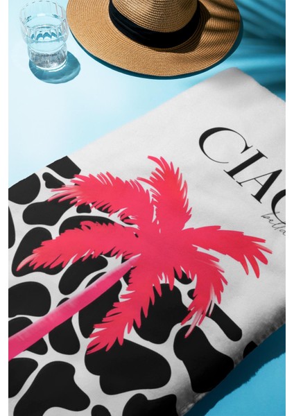 Dijital Baskı Plaj Deniz Havlusu Cıao Desenli Peştamal HVL0175 fiyatları