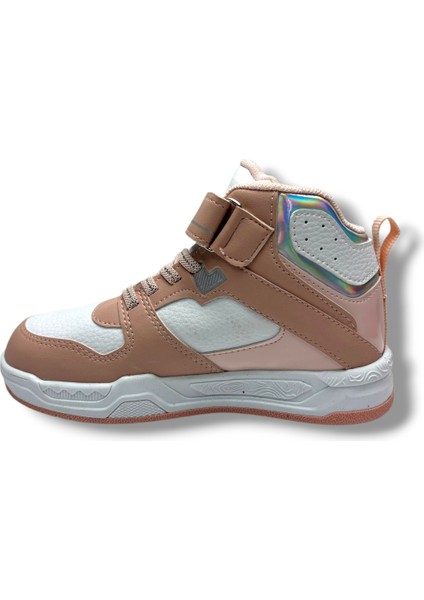 021-26 Deri Cırt Bantlı Çocuk Spor Bot Pudra Beyaz 31-35 modelleri