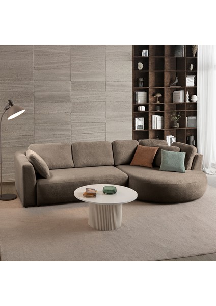 Venezia Köşe Koltuk Kahverengi Sağ Köşe
