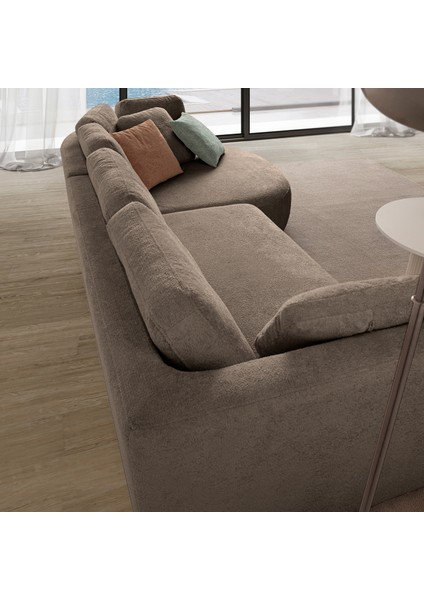 Venezia Köşe Koltuk Kahverengi Sağ Köşe