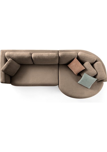 Venezia Köşe Koltuk Kahverengi Sağ Köşe