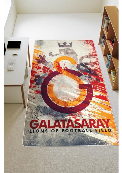 Parlak Kadife Kumaş Dijital Baskı Dot Kaymaz Tabanlı Çocuk ve Genç Odası Halısı H0842