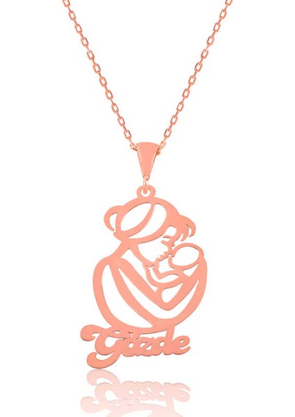 Gümüş Rose Isimli Anne Çocuk Sevgisi Isimli Kolye