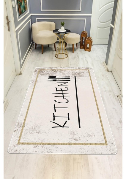 Kitchen Desenli Dijital Baskı Kaymaz Taban Mutfak Halısı H0056 fiyatları