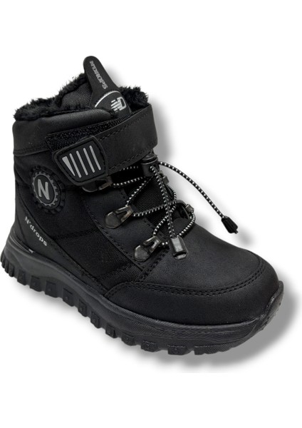 015-26 Deri Kürklü Kamuflaj Paraşüt Kumaş Çocuk Bot 31-35