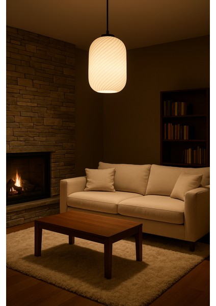 Dekoratif Avize Spiral Serisi Ev Ofis Veranda Mutfak Çap 20 cm modelleri