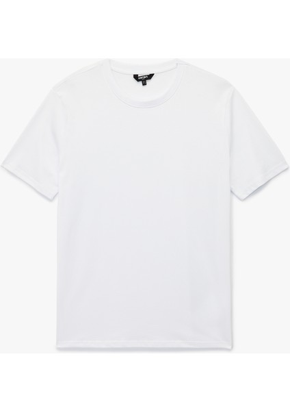 Regular Fit Kısa Kollu Bisiklet Yaka Basic Pamuklu Tişört
