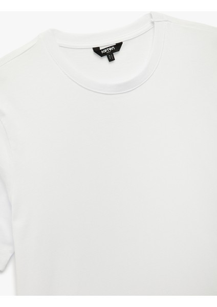 Regular Fit Kısa Kollu Bisiklet Yaka Basic Pamuklu Tişört modelleri