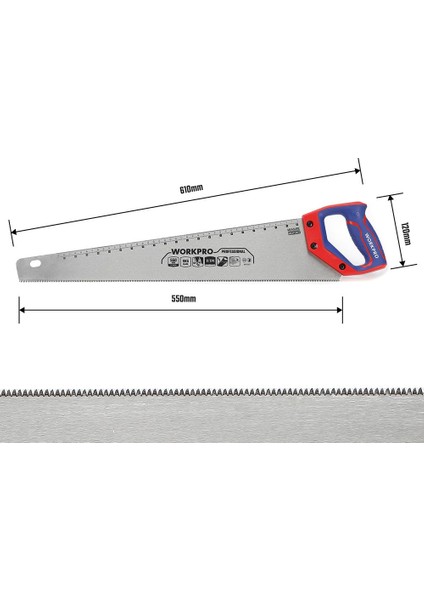 WP215012 550MM Sk5 11 Tpı Ağır Hizmet Tipi El Testeresi modelleri