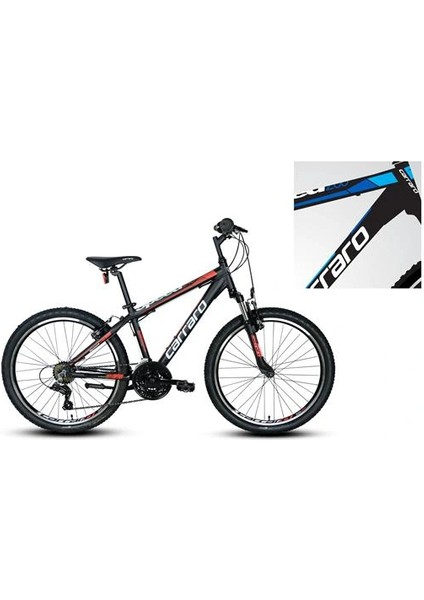 Speed 240 Erkek Dağ Bisikleti 360H V 24 Jant 21 Vites Mat Siyah Mavi Koyu Mavi