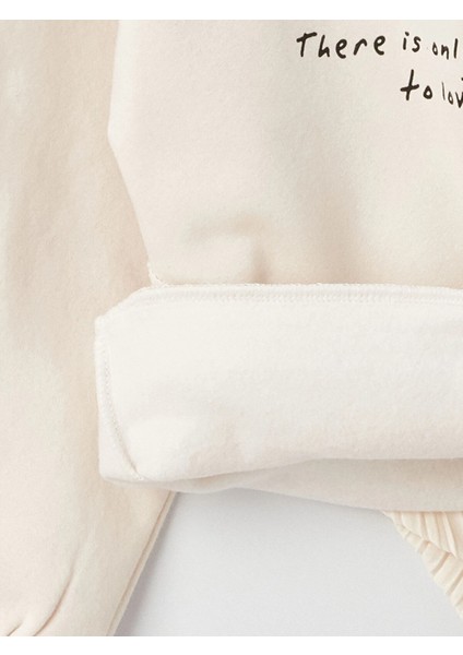 Lcw Kids Bej Bisiklet Yaka Baskılı Uzun Kollu Kız Çocuk Elbise fırsatları