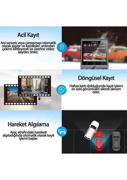 A129 Pro 4K Ultra Hd 5ghz Wifi Gps'li Araç Kamerası fırsatları