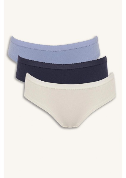 D8629AXNV246 Lacivert Ribana 3'lü Hipster Külot Fall In Love