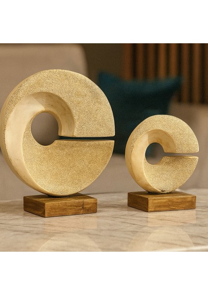 Dekoratif 2'li C Aksesuar - Traverten