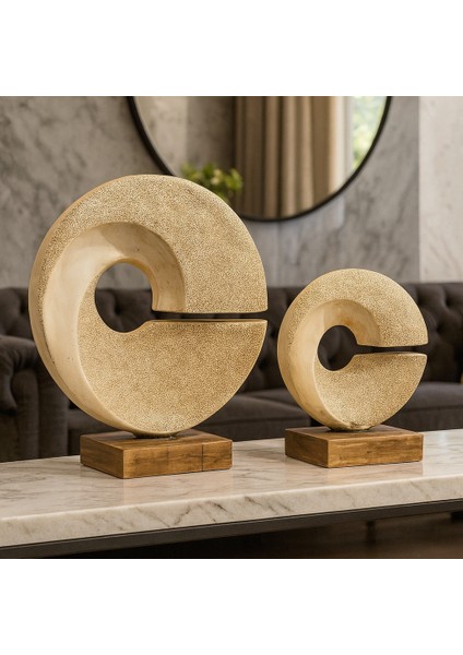 Dekoratif 2'li C Aksesuar - Traverten modelleri