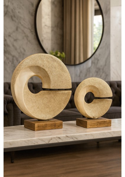 Dekoratif 2'li C Aksesuar - Traverten fırsatları