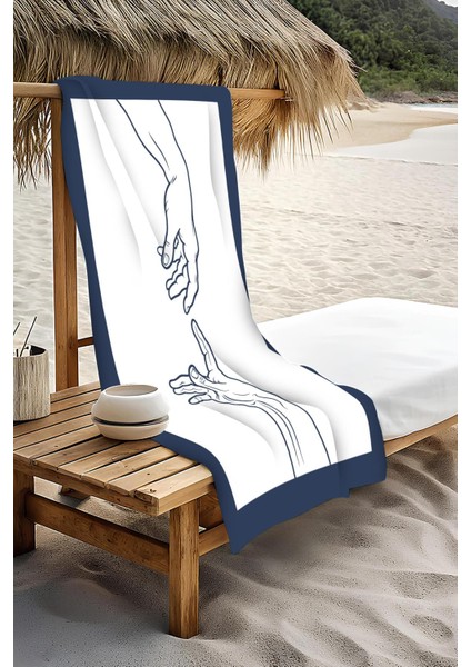 Dijital Baskı Plaj Deniz Havlusu Modern Desenli Peştamal HVL0090 modelleri