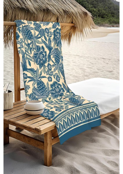 Dijital Baskı Plaj Deniz Havlusu Modern Bacı Milano Desenli Peştamal HVL0155 modelleri