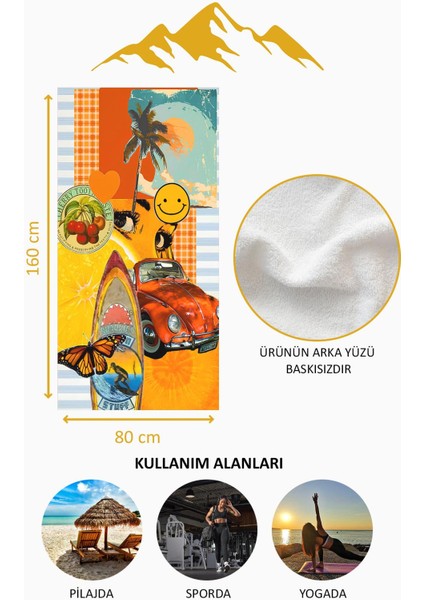 Dijital Baskı Plaj Deniz Havlusu Modern Desenli Peştamal HVL0170 fırsatları