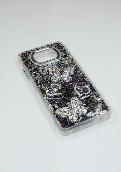 Poco X3 Pro Kılıf Kelebek Desenli Parlak Simli Kapak fırsatları