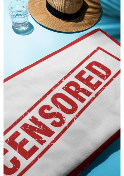 Dijital Baskı Plaj Deniz Havlusu Censored Desenli Peştamal HVL0012 fiyatları