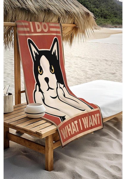 Dijital Baskı Plaj Deniz Havlusu Kedi Desenli Peştamal HVL0078 modelleri