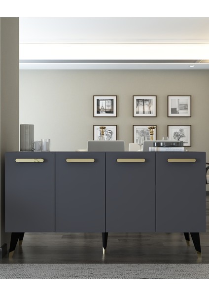 8226-128CT KB150 Konsol,tv Ünitesi Antrasit-Altın fiyatları