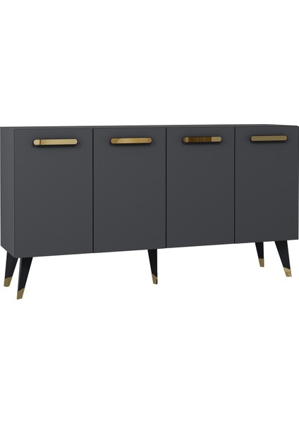 8226-128CT KB150 Konsol,tv Ünitesi Antrasit-Altın