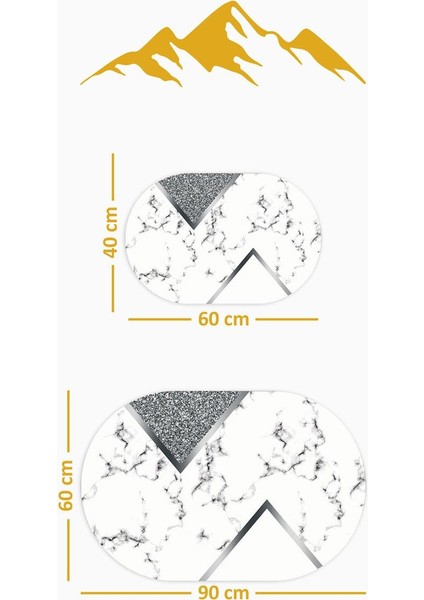 Yıkanabilir Kaymaz Tabanlı Modern Desenli 2'li Banyo Paspas Takımı OBPS0015 fiyatları