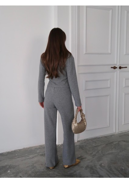 Selanik Triko Zr Model Gold Düğmeli Hırka - Çimalı Palazzo Pantolon Takım fırsatları