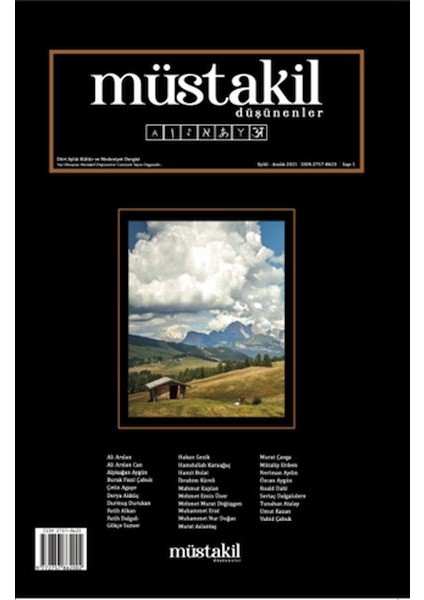 Müstakil Düşünenler 1 – Eylül/aralık 2021 - Var Olmayan Müstakil Düşünenler Cemiyeti Yayın