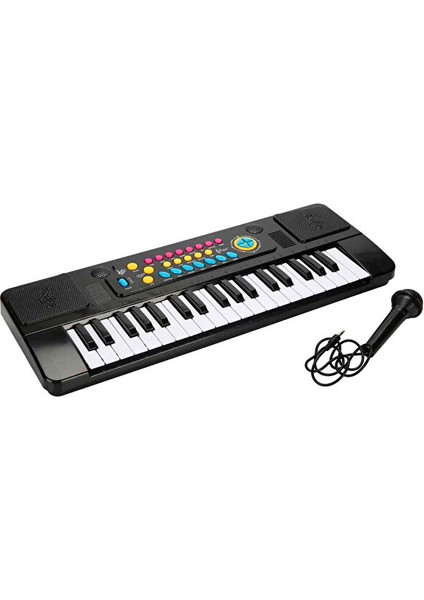 Oyuncak 37 Tuşlu Mikrofonlu Org - Eğitici Çocuk Müzik Aletleri Oyuncak Eğitici Org Demo Şarkı-Ritim