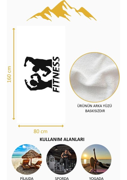 Dijital Baskı Fitness Desenli Spor Havlusu HVL0240 modelleri