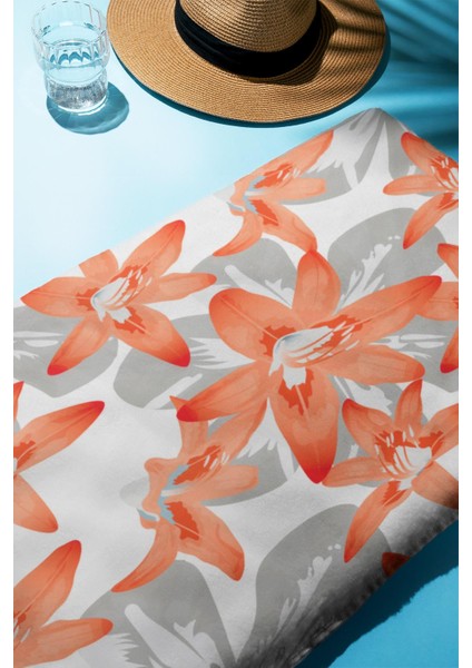 Dijital Baskı Plaj Deniz Havlusu Çiçek Desenli Peştamal HVL0092 fiyatları