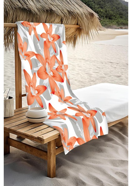 Dijital Baskı Plaj Deniz Havlusu Çiçek Desenli Peştamal HVL0092 modelleri