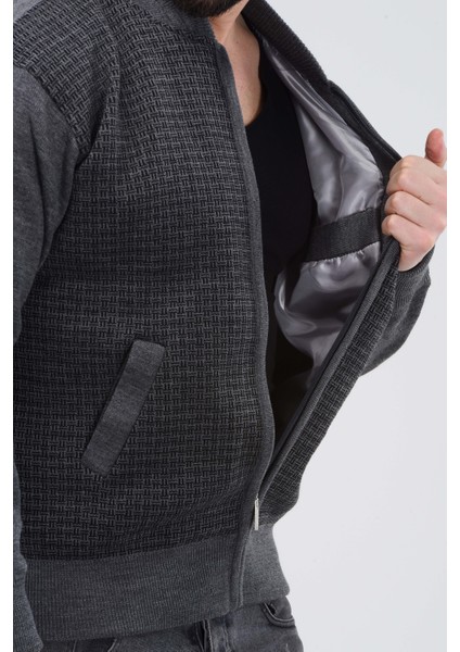 Erkek Baba ve Orta Yaş Triko Örgü Içi Astarlı Akrilik Fermuarlı Kışlık Baba Hırka fırsatları