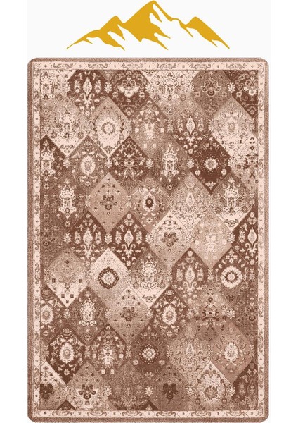 Parlak Kadife Kumaş Vıntage Dijital Baskı Dot Kaymaz Tabanlı Halı H1065 modelleri