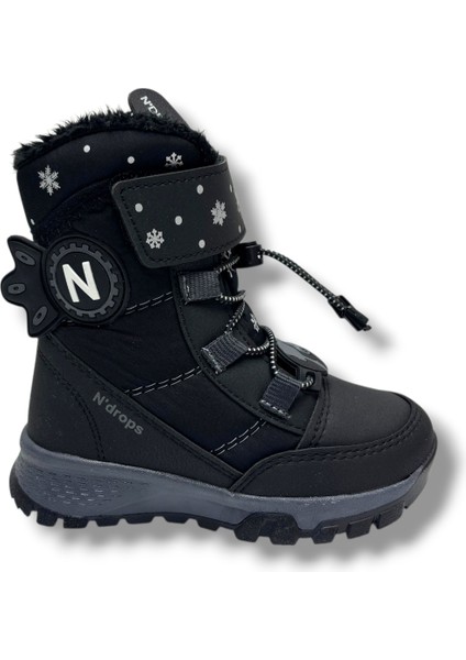 014-26 Deri Kürklü Paraşüt Kumaş Kız Çocuk Bot Siyah Füme 26-30 fiyatları